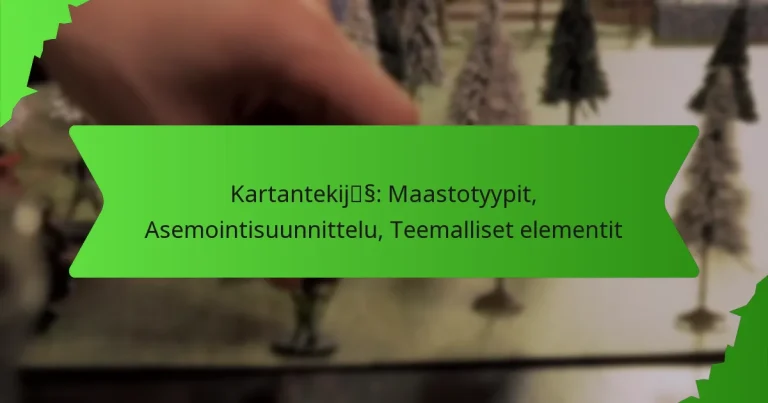 Kartantekijä: Maastotyypit, Asemointisuunnittelu, Teemalliset elementit