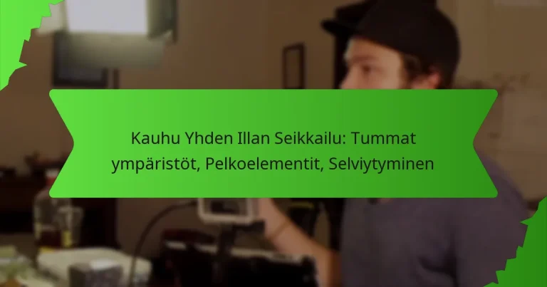 Kauhu Yhden Illan Seikkailu: Tummat ympäristöt, Pelkoelementit, Selviytyminen