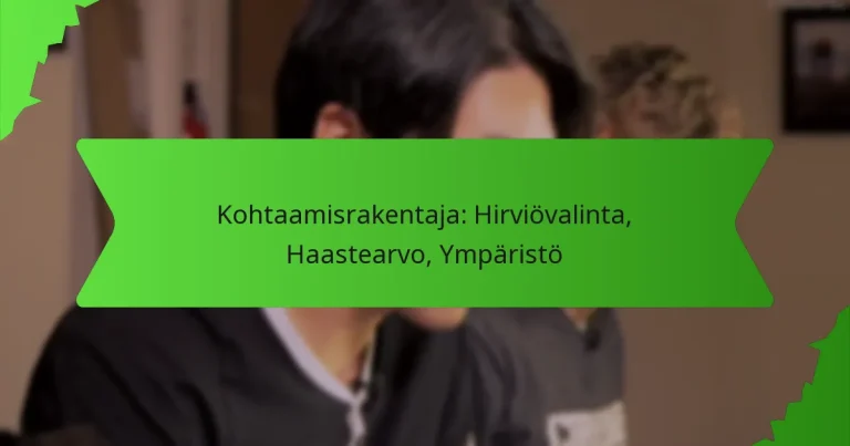 Kohtaamisrakentaja: Hirviövalinta, Haastearvo, Ympäristö