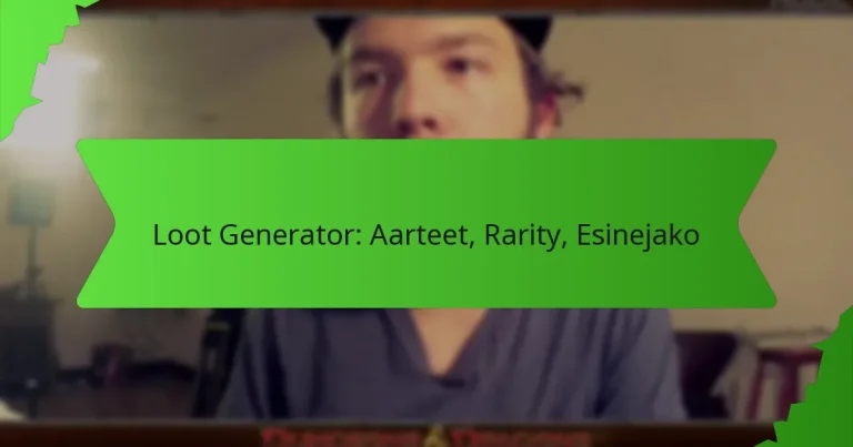 Loot Generator: Aarteet, Rarity, Esinejako
