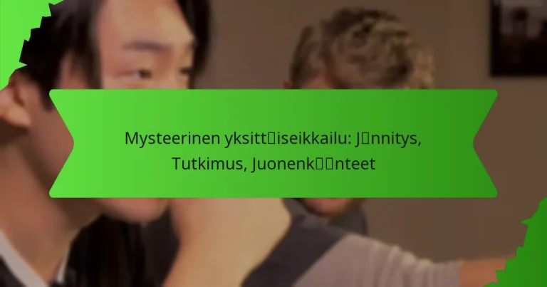 Mysteerinen yksittäiseikkailu: Jännitys, Tutkimus, Juonenkäänteet