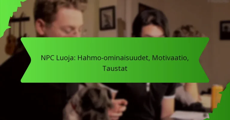 NPC Luoja: Hahmo-ominaisuudet, Motivaatio, Taustat