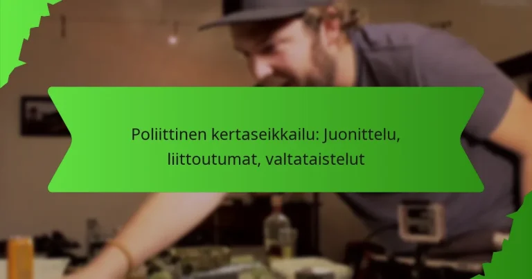 Poliittinen kertaseikkailu: Juonittelu, liittoutumat, valtataistelut