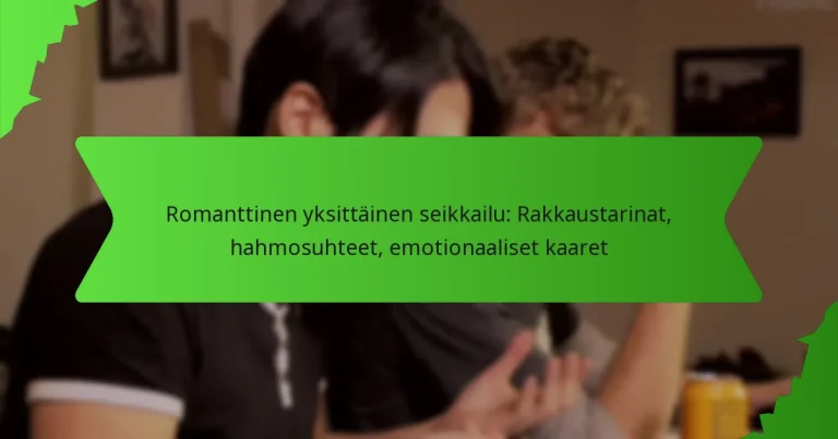 Romanttinen yksittäinen seikkailu: Rakkaustarinat, hahmosuhteet, emotionaaliset kaaret