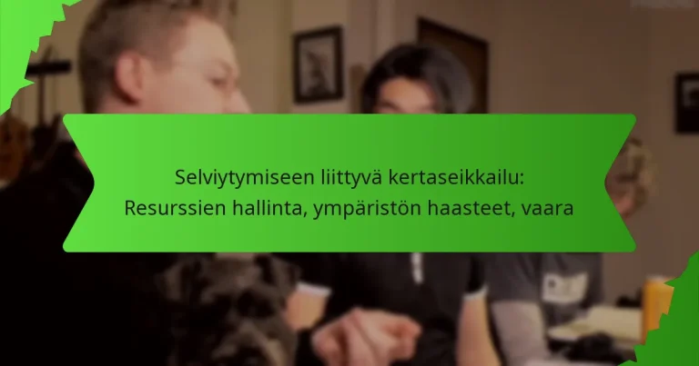 Selviytymiseen liittyvä kertaseikkailu: Resurssien hallinta, ympäristön haasteet, vaara