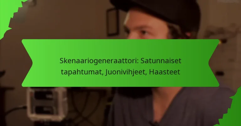 Skenaariogeneraattori: Satunnaiset tapahtumat, Juonivihjeet, Haasteet