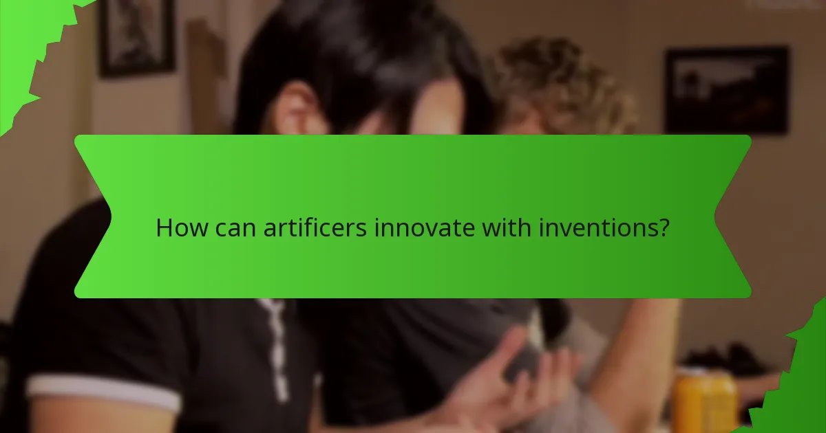 How can artificers innovate with inventions?