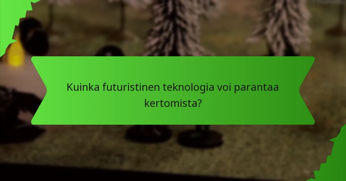 Kuinka futuristinen teknologia voi parantaa kertomista?